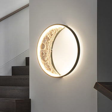 Aplique murale lumineuse en forme de demi lune
